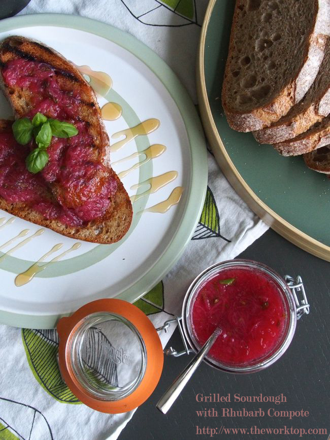 Grilled Sourdough with Rhubarb Compote | the Worktop