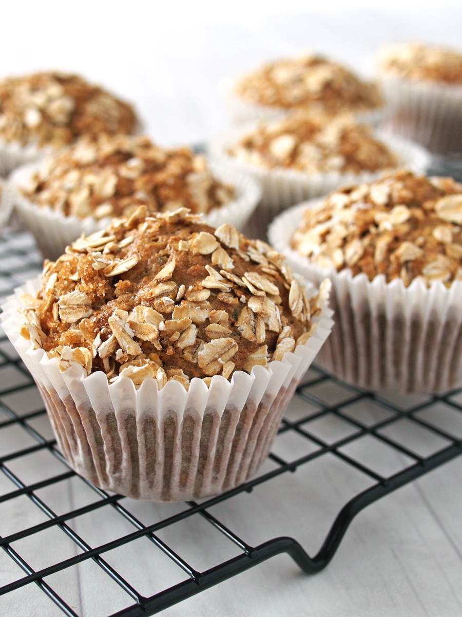Healthy Breakfast Zucchini and Oat Muffins | TheWorktop.com