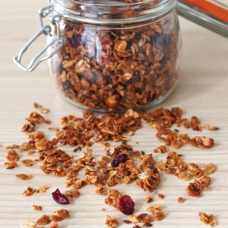 Autumn Granola with Toasted Barley, Pumpkin Seeds, and Dried Cranberries
