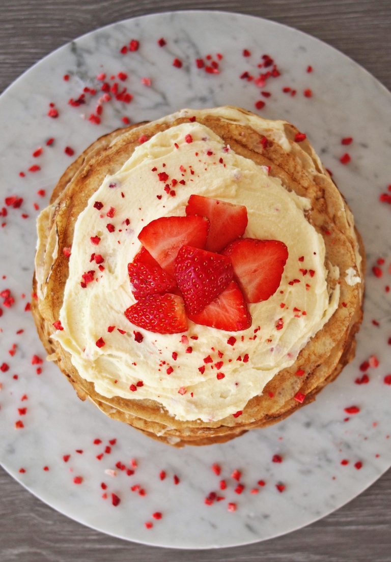 Strawberries and Cream Crepe Cake The Worktop