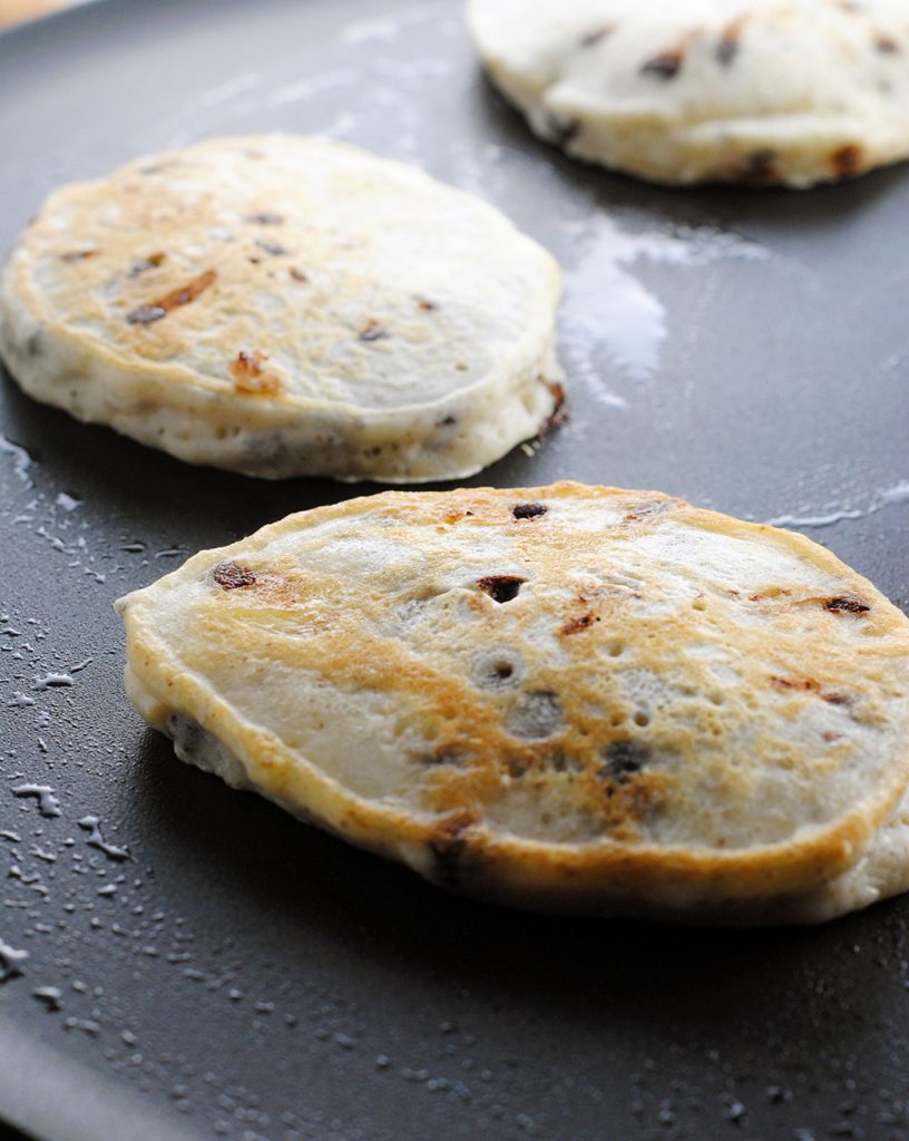 Banana Chocolate Chip Vegan Pancakes by The Blenderist