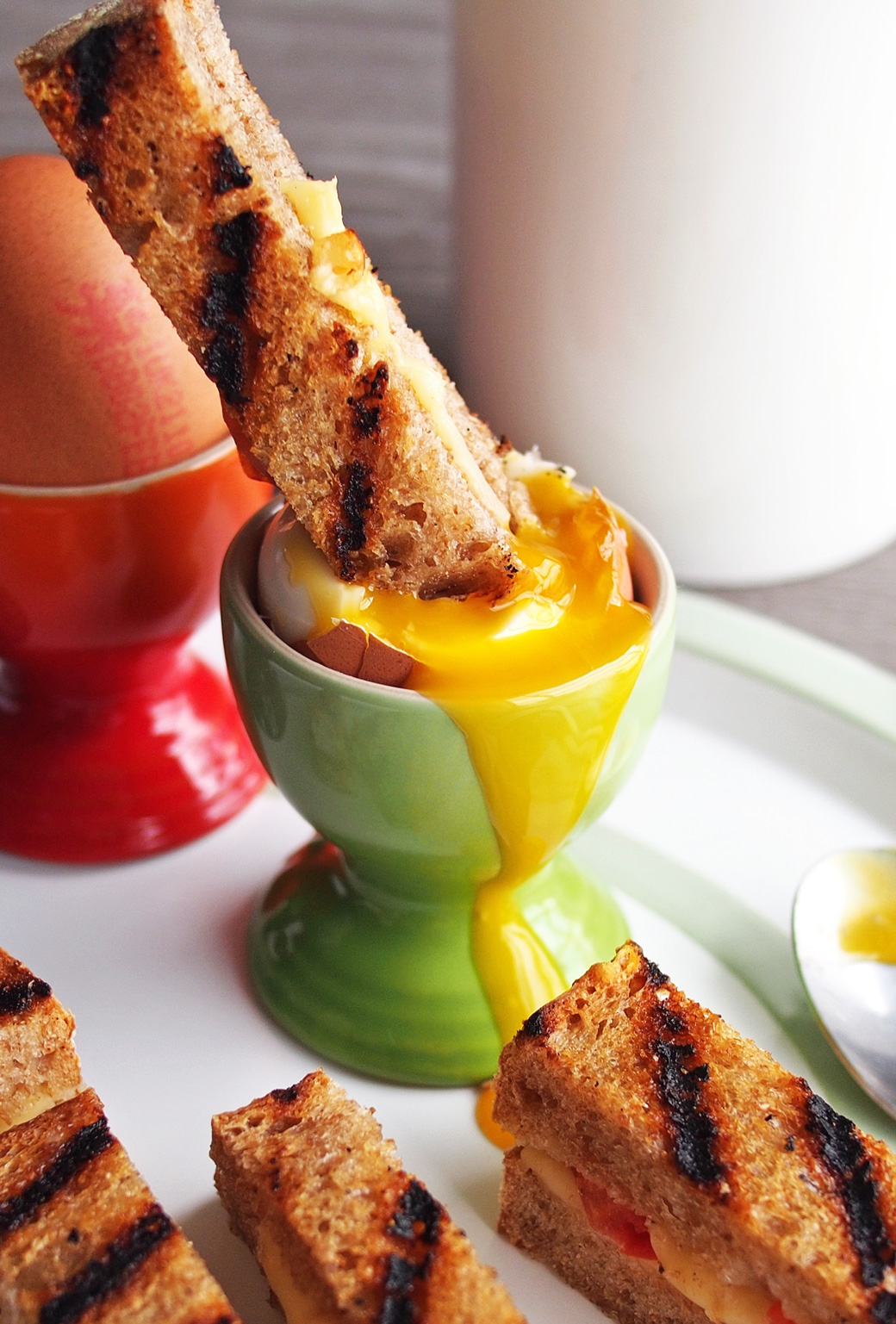 Dippy Eggs and Grilled Cheese Soldiers