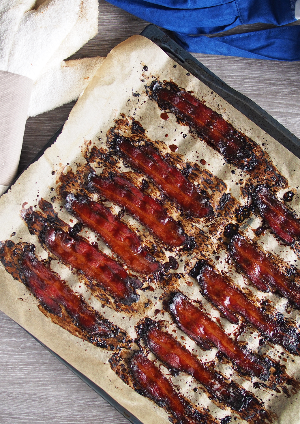 Maple and Coffee Glazed Bacon