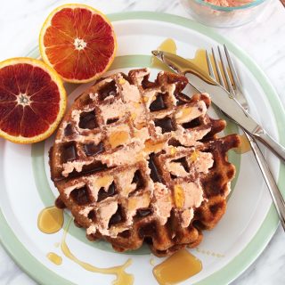 Sprouted Buckwheat Waffles with Blood Orange Whipped Butter