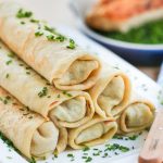 Chicken and Chive Rolled Crepes by Thirsty For Tea