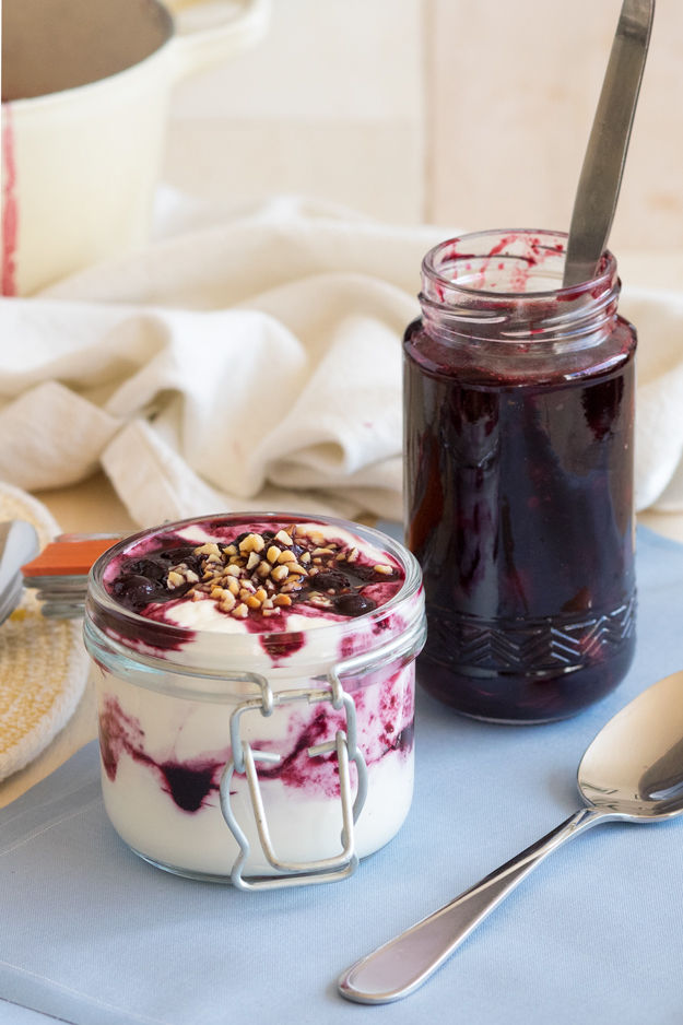 Whipped Yogurt and Spiced Berry Compote
