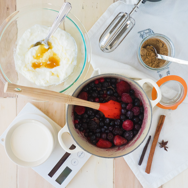 Whipped Yogurt and Spiced Berry Compote Ingredients