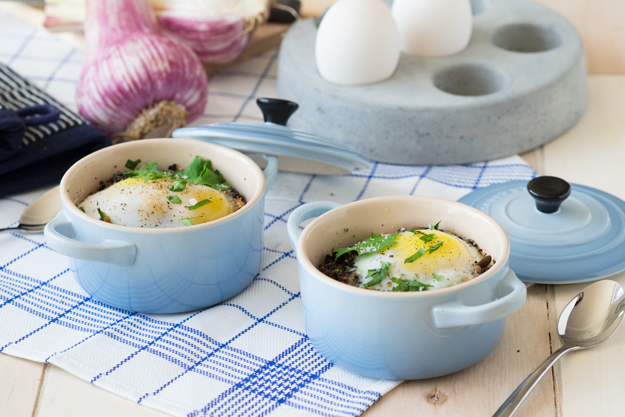 Individual Baked Duck Eggs with Quinoa (GF) | The Worktop
