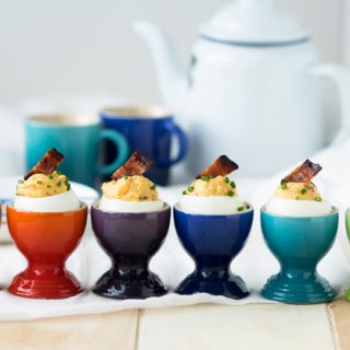 Bacon Deviled Eggs for Breakfast | The Worktop #breakfast #brunch #eggs