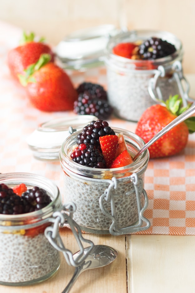 Overnight Chia Seed Pudding with Almond Milk
