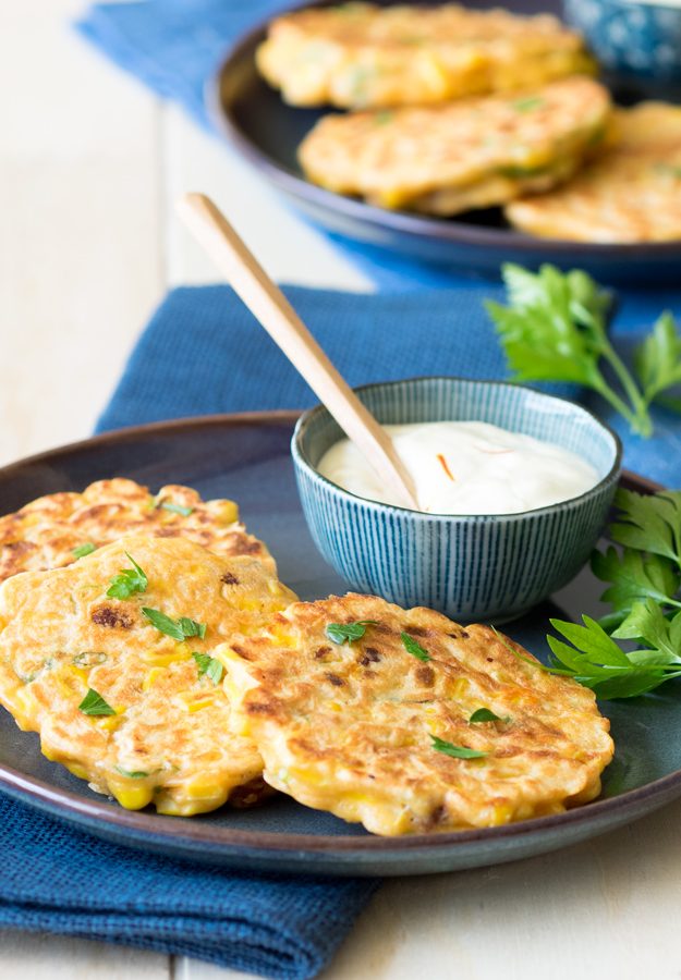 Chorizo and Corn Fritters | The Worktop -- make this for brunch! #breakfast #brunch