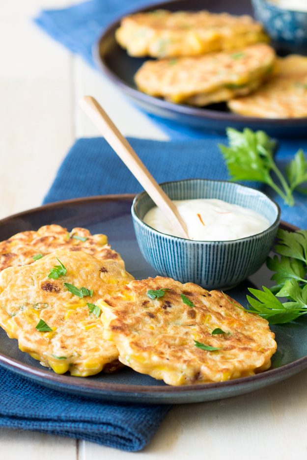 Chorizo and Corn Fritters | The Worktop -- make this for brunch! #breakfast #brunch