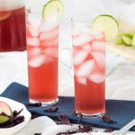 Hibiscus Lime and Coconut Cooler for Brunch