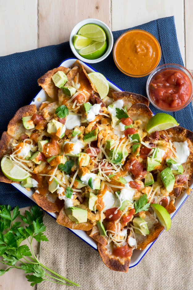 Breakfast Nachos with Chorizo and Egg for a hearty filling start to the day | The Worktop