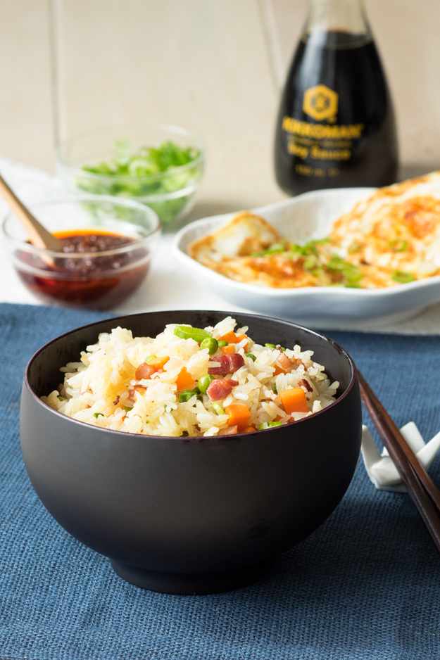 Pancetta Fried Rice is perfect for a savory brunch! Top it with a fried or runny egg | The Worktop