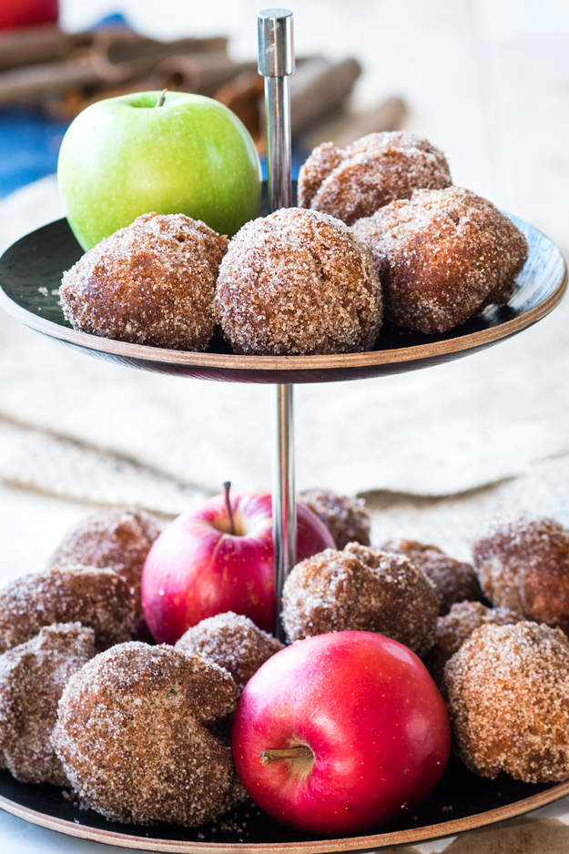 Apple Cider Donut Balls for a festive fall treat - like a giant donut hole! | The Worktop