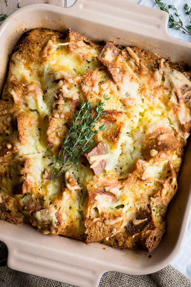 Savory Bread Pudding - Ham and Cheese classic! | The Worktop