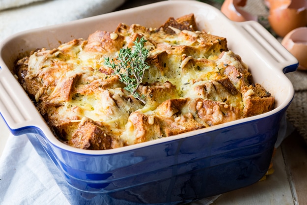 Savory Bread Pudding - Ham and Cheese classic! | The Worktop