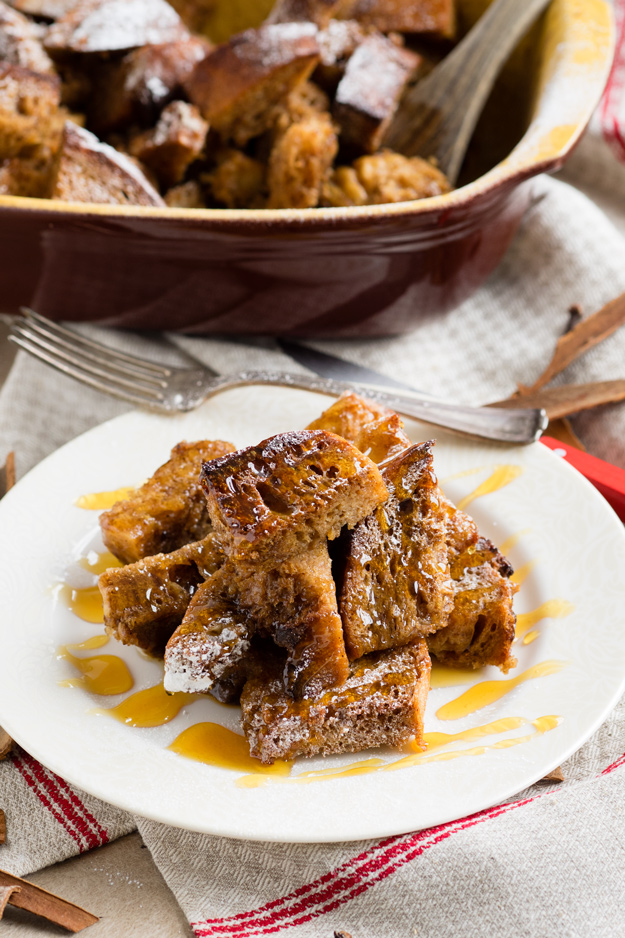 Overnight Baked Gingerbread French Toast for Christmas Breakfast - warming and comforting | The Worktop