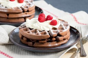 Dark Chocolate Waffles with Mascarpone Whip | The Worktop