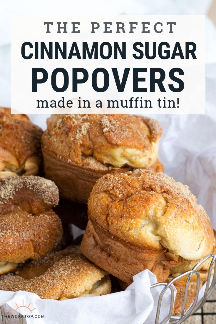 Cinnamon Sugar Popovers Made in Muffin Pan | The Worktop