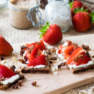Strawberries and Granola Open Sandwich | The Worktop