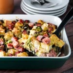 Ham and Cheese Broccoli Strata | Thanksgiving Casserole Breakfasts