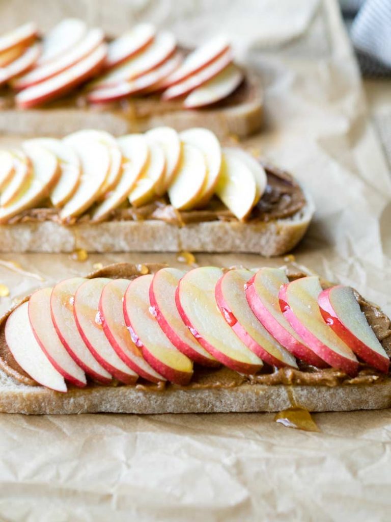 Peanut Butter Apple Toast for Breakfast | The Worktop - Thanksgiving Breakfasts Idea for Kids