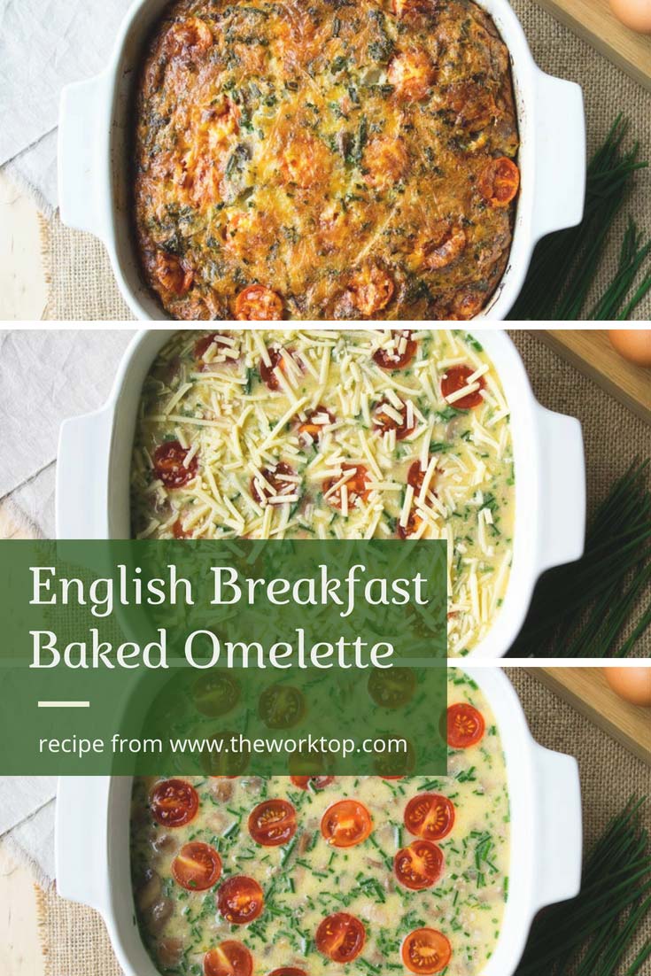 English Breakfast Baked Omelette | Recipe on www.theworktop.com