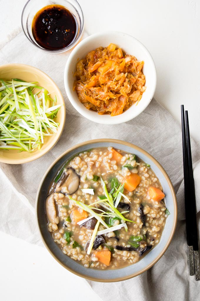 Vegan Congee Recipe with Brown Rice | The Worktop