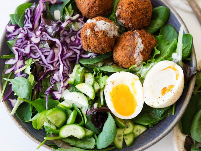 Breakfast Falafel Salad - Vegetarian Breakfast Recipe | The Worktop