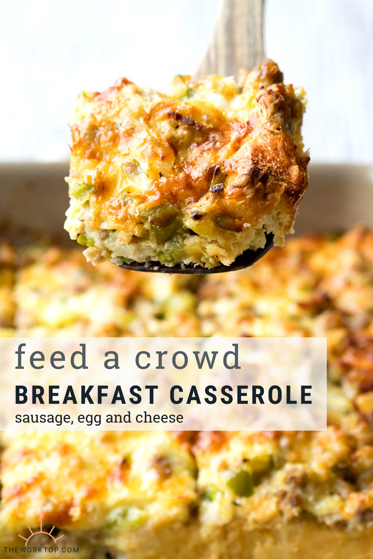 Cheesy Sausage and Egg Breakfast Casserole - Easy Recipe | The Worktop