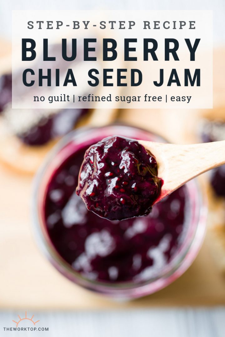 Easy Blueberry Jam with Chia Seeds (Low Sugar No Pectin) The Worktop