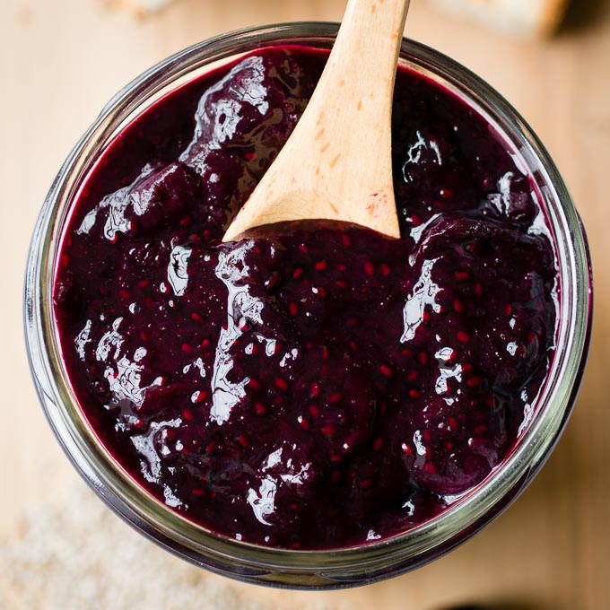 Easy Blueberry Jam with Chia Seeds (Low Sugar No Pectin) The Worktop