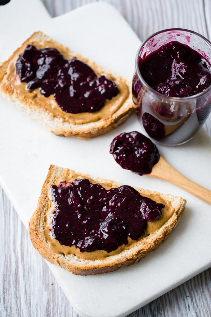 Healthy Toast Topping - Blueberry Chia Seed Jam - Easy Weekday Breakfast Ideas | The Worktop