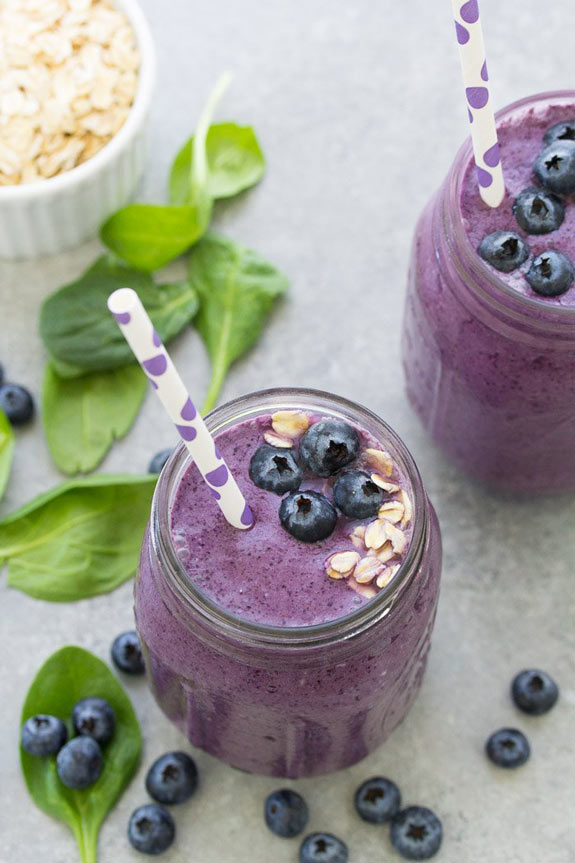 Blueberry Spinach Breakfast Smoothie | Fruit Smoothies for Breakfast | The Worktop
