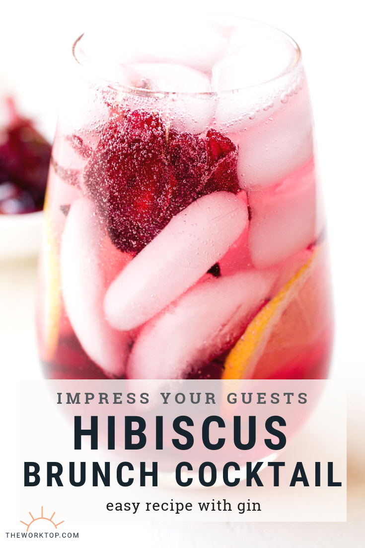 Hibiscus Lemon Gin Cocktail for Brunch The Worktop