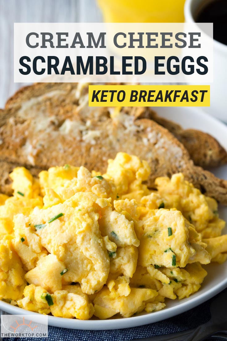 Cream Cheese Scrambled Eggs - Keto | The Worktop
