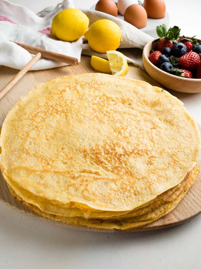 Basic Crepe Recipe - Stack of crepes for breakfast | The Worktop