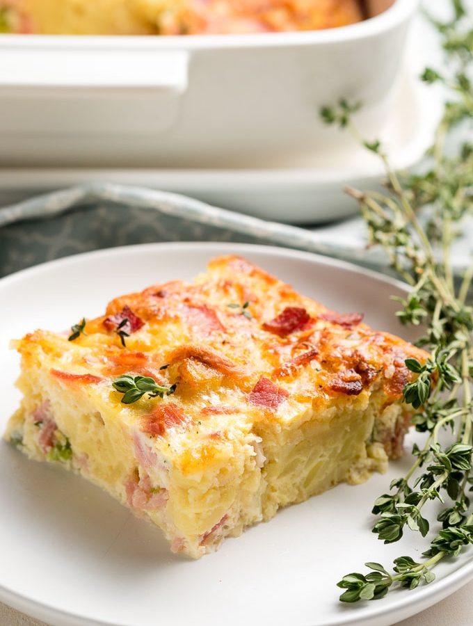 Ham, Egg and Cheese Breakfast Casserole - Plated | The Worktop