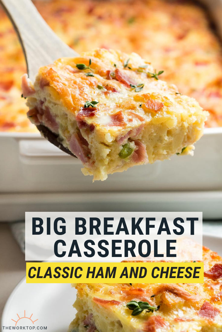 Ham and Cheese Breakfast Casserole with Tater Tots | The Worktop