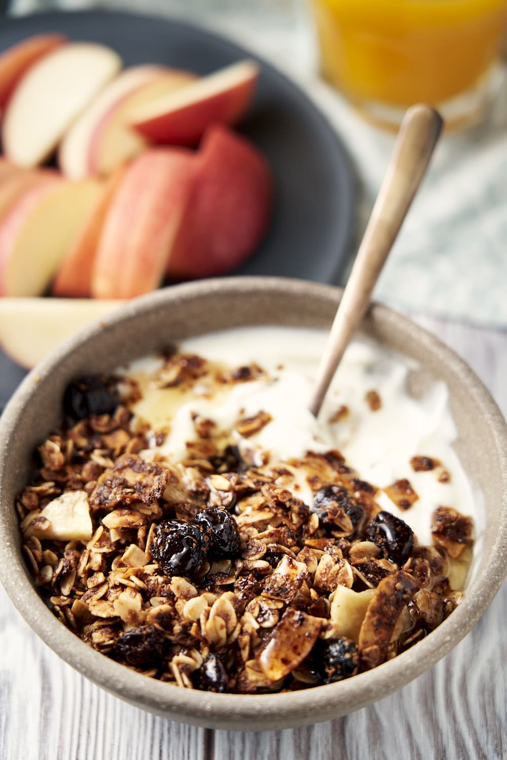 Best Nut Free Granola - served in a bowl with yogurt | The Worktop