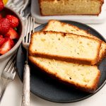 Lemon Sour Cream Pound Cake - Recipe close up of cake slice | The Worktop