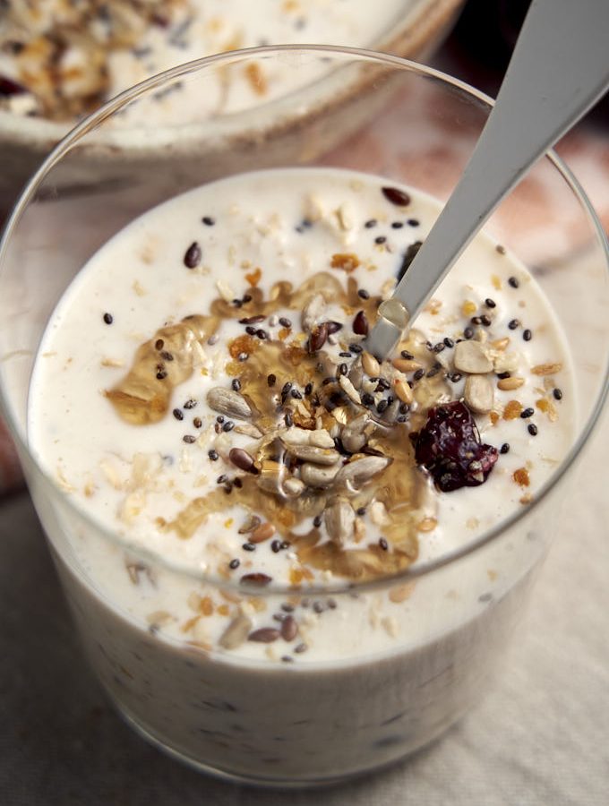 Overnight Oats with Yogurt - in glass | The Worktop
