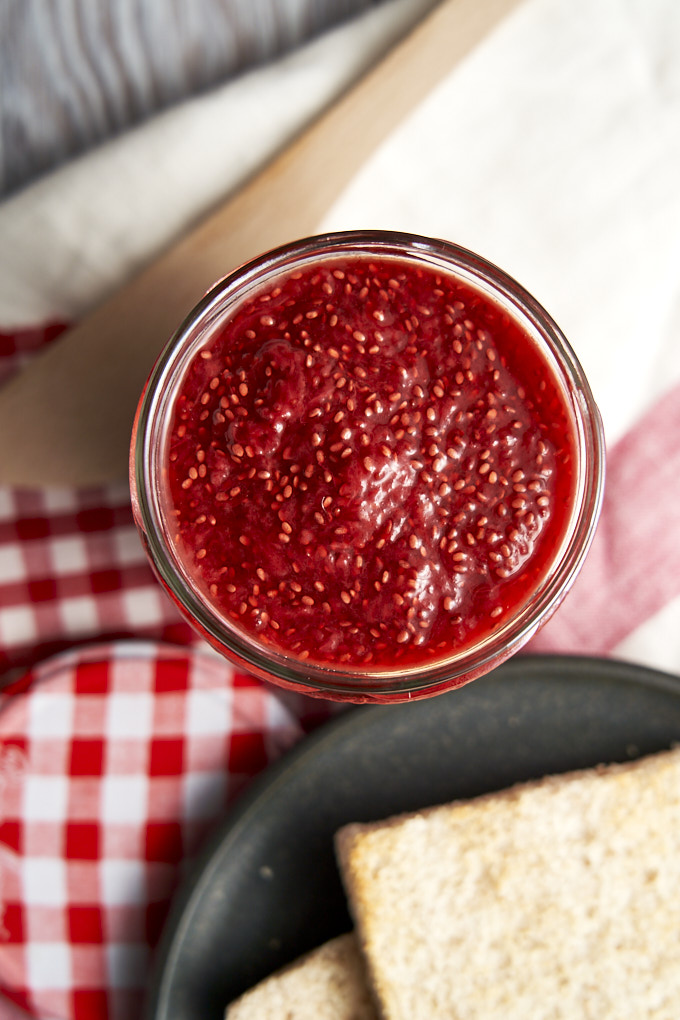 Strawberry Chia Jam - in jar | The Worktop