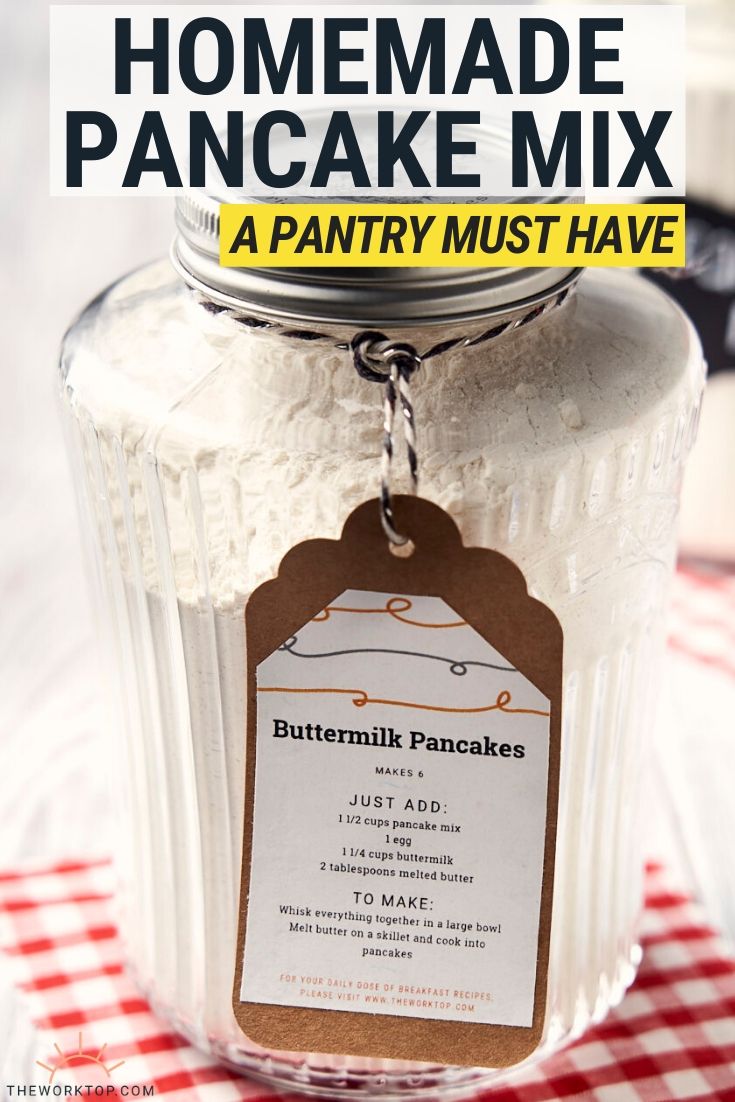 DIY Pancake Mix in Jar - Recipe - with text | The Worktop