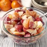 Easy Fruit Salad with Yogurt Recipe - big bowl of fruit salad | The Worktop