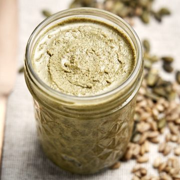 Sunflower and Pumpkin Seed Butter - a healthy nut free spread in a jar | The Worktop