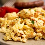 Scrambled Eggs with Cottage Cheese - close up to show soft texture | The Worktop