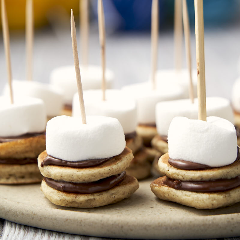 S'mores Pancakes - Mini Pancake Skewers - Recipe | The Worktop